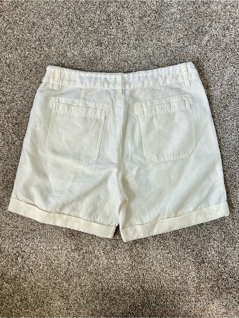 Sundance Cream High-Waist Drawstring Utility Shorts - Picture 2 of 6